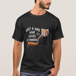 T-shirt Juste Un Qui Aime Les Pandas Rouges Panda