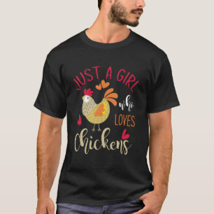 T-shirt Juste un qui aime les poules