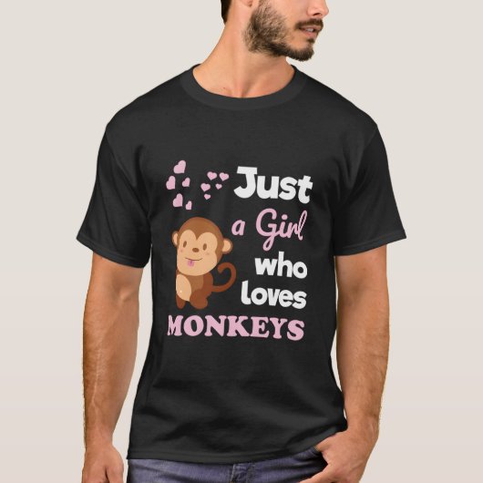 T-shirt Juste un qui aime les singes (Devant)