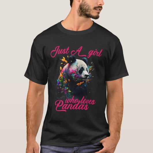 T-shirt Juste Un Qui Aime Pandas Animal Pour L'Ours (Devant)