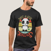 T-shirt Juste Un Qui Aime Pandas Panda Bear (Devant)
