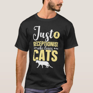 T-shirt Juste Un Réceptionniste Qui Aime Les Chats Avant B