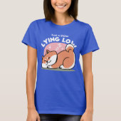 T-shirt Juste un Shiba allongé bas : mignonne conception S (Devant)