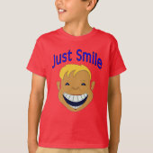 T-shirt Juste un sourire, visage de garçon (Devant)