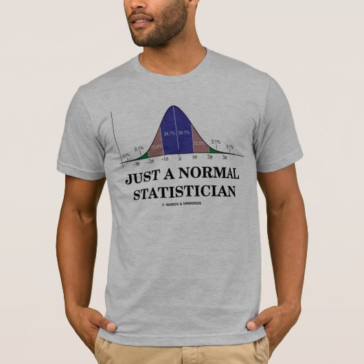T-shirt Juste un statisticien normal (humour de courbe de (Devant)