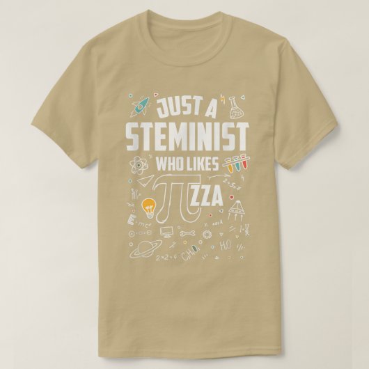 T-shirt Juste Un Stéministe Qui Aime Pi-zza, Stémoniste Dr (Design devant)