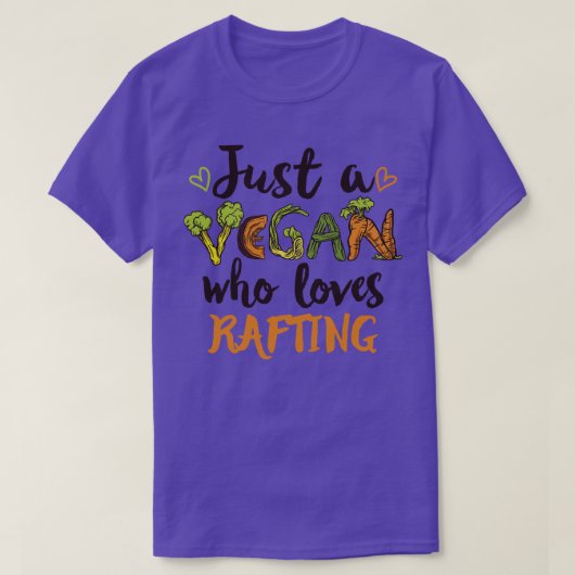 T-shirt Juste un Vegan qui aime Rafting Cadeau (Design devant)