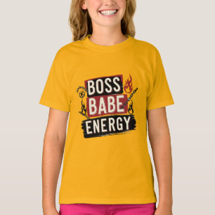 T-shirt Juste une ado avec l'énergie d'une patronne baba