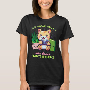 T-shirt Juste une dame de chat de jeu vidéo folle qui aime