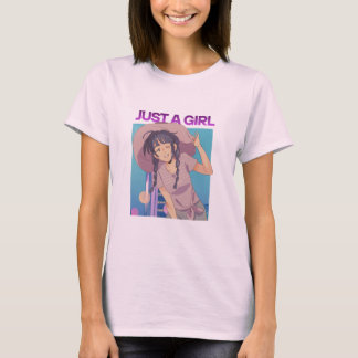 T-shirt Juste une fille