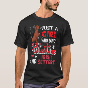 T-shirt Juste Une Fille Aime Valentine Et Irlandais Les Pa