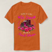 T-shirt Juste Une Fille Amoureuse Avec Un Chauffeur Camion (Design devant)