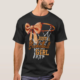 T-shirt Juste une fille de basketball Mignonne Coquette Ar