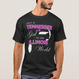 T-shirt Juste une fille du Tennessee dans un monde de l'Il