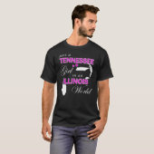T-shirt Juste une fille du Tennessee dans un monde de l'Il (Devant entier)