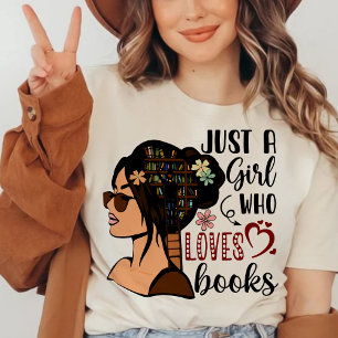 T-shirt JUSTE UNE FILLE, Livre Lover Floral Livres Lecture