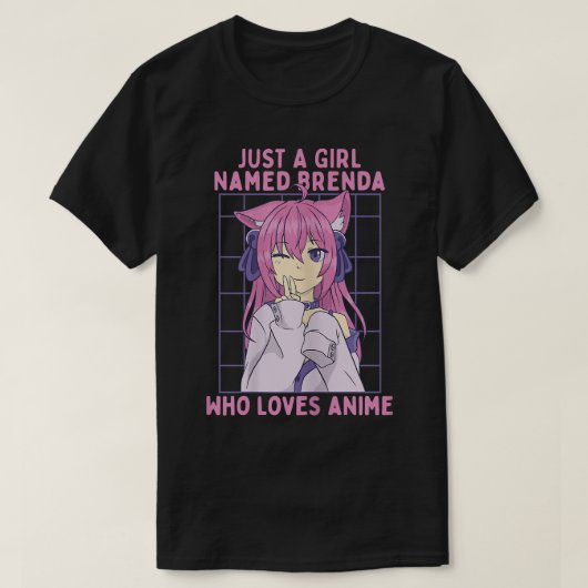 T-shirt Juste Une Fille Nommée Brenda Qui Aime Anime Perso (Design devant)