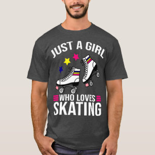 T-shirt juste une fille qui adore le roller