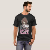 T-shirt Juste Une Fille Qui Aimait Vraiment Chat Et Poodle (Devant entier)