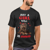 T-shirt Juste une fille qui aime Affenpinschers Chien (Devant)