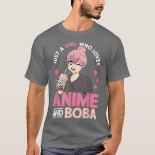 T-shirt Juste Une Fille Qui Aime Anime Et Boba Tea Lover G