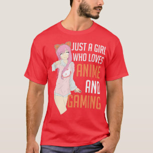 T-shirt Juste Une Fille Qui Aime Anime Et Jeu Kawaii