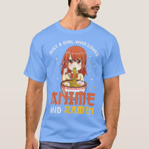 T-shirt Juste Une Fille Qui Aime Anime Et Ramen Bowl Japan