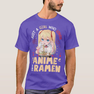 T-shirt Juste Une Fille Qui Aime Anime Et Ramen Bowl Japan