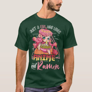 T-shirt Juste Une Fille Qui Aime Anime Et Ramen Bowl Japan