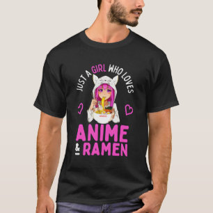 T-shirt Juste Une Fille Qui Aime Anime Et Ramen Bowl Japan