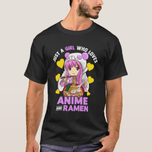T-shirt Juste Une Fille Qui Aime Anime Et Ramen Bowl Panda