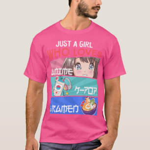 T-shirt Juste Une Fille Qui Aime Anime K-Pop Ramen Kpop Lo