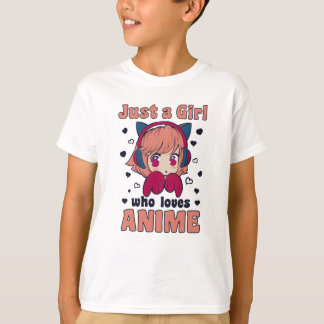 T-shirt Juste une fille qui aime Anime Manga Kawaii Merch
