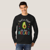 T-shirt Juste une fille qui aime Avocado mignonne Avocado  (Devant entier)