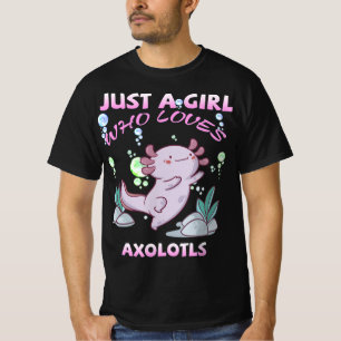 T-shirt Juste Une Fille Qui Aime Axolotls Anime Kawaii Cad