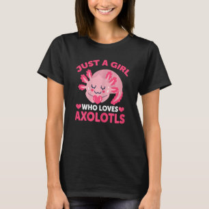 T-shirt Juste une fille qui aime Axolotls enfants Axolotl