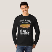 T-shirt Juste Une Fille Qui Aime Ball Python Serpent Repti (Devant entier)