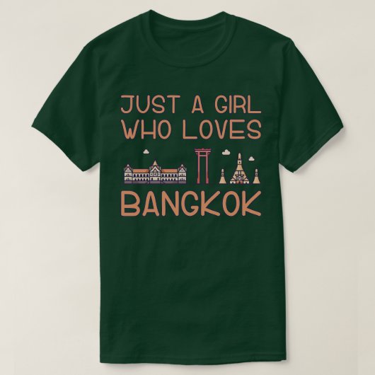 T-shirt Juste une fille qui aime Bangkok (Design devant)