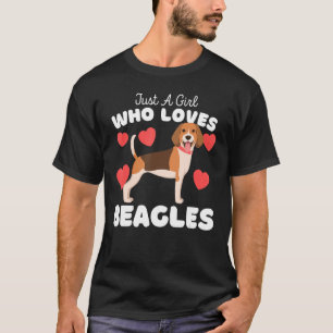 T-shirt Juste une fille qui aime Beagle mignon Beagle chie