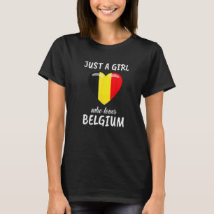 T-shirt Juste une fille qui aime Belgique Belgique Voyage 