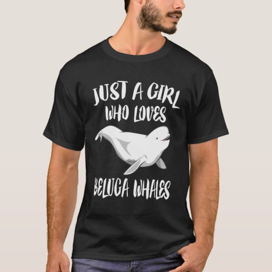 T-shirt Juste Une Fille Qui Aime Beluga Baleines Animal (Devant)