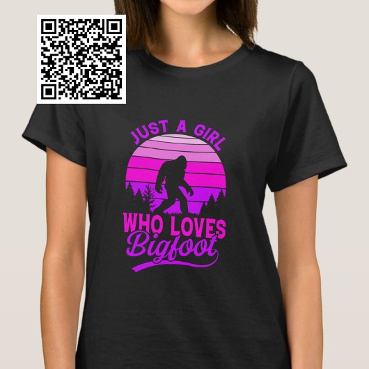 T-shirt Juste Une Fille Qui Aime Bigfoot