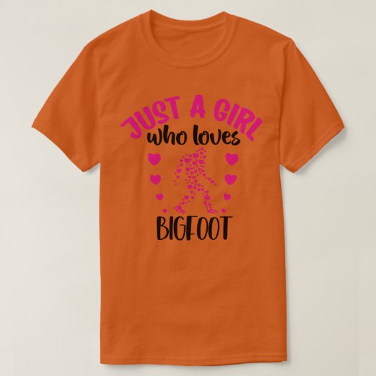 T-shirt juste une fille qui aime bigfoot (Design devant)