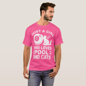 T-shirt Juste Une Fille Qui Aime Billard Et Chats Pool Bil (Devant entier)