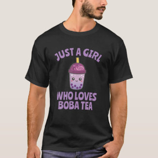 T-shirt Juste Une Fille Qui Aime Boba Tea Don Kawaii