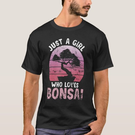 T-shirt Juste une fille qui aime Bonsai Tree Japonais Bons (Devant)