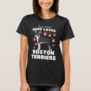 T-shirt Juste Une Fille Qui Aime Boston Terriers Cute Bost