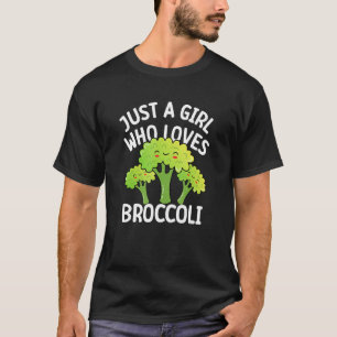 T-shirt Juste une fille qui aime Broccoli - cool Vegan Veg