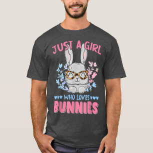 T-shirt Juste Une Fille Qui Aime Bunnies Mignonne Lapin Fa