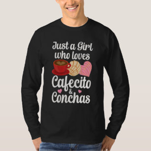 T-shirt Juste une fille qui aime Cafecito & Conchas en esp